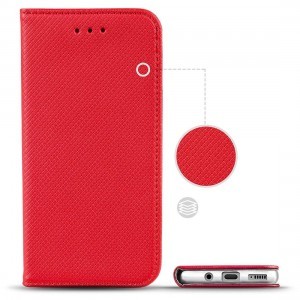 Motorola Moto G84 5G Mágneses fliptok piros