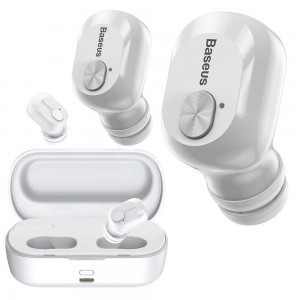 Baseus Encok W01 TWS Bluetooth vezeték nélküli fülhallgató fehér (NGW01-02)