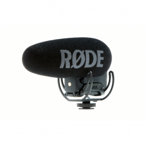 RODE Videomic Pro Plus professzionális mono videomikrofon Rycote Lyre felfüggesztéssel, saját akkumulátorral, digitális funkció kapcsolókkal