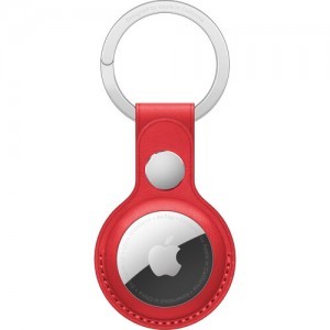 Apple AirTag valódi bőrtok és kulcstartó piros (PRODUCT)RED (MK103ZM/A)