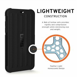 UAG Metropolis fokozott védelmet biztosító fliptok iPhone 11 fekete