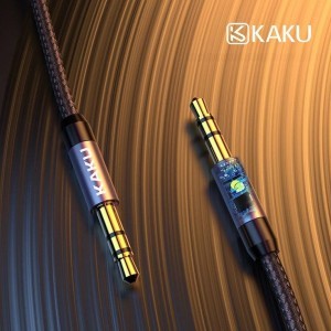 KAKU Rouya AUX 3.5mm jack audio kábel 1m fekete (KSC-389)