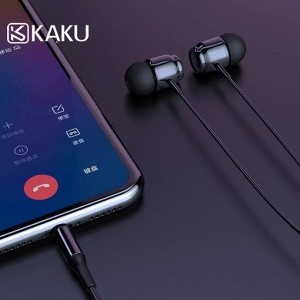 KAKU Youyan vezetékes 3.5mm fülhallgató mikrofonnal fekete (KSC-381)