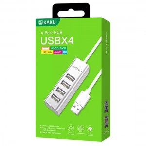 KAKU USB HUB elosztó 4xUSB (KSC-383) fehér