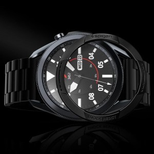 Samsung Galaxy Watch 3 45mm Spigen Chrono Shield Káva Védő Fekete (AMP02238)