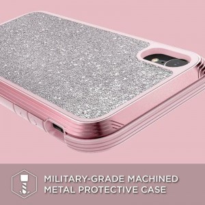 X-DORIA Defense Lux tok iPhone XR pink csillámos ütésálló