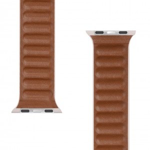 Tactical 726 Loop Leather bőr óraszíj Apple Watch 3/4/5/6/7/8/SE 38/40/41 mm keki