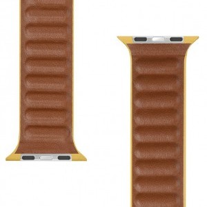 Tactical 744 Loop Leather bőr óraszíj Apple Watch 4/5/6/7/8/SE/Ultra (42/44/45/49mm) citromsárga