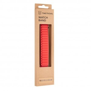 Apple Watch 4/5/6/7/8/SE/Ultra (42/44/45/49mm) Tactical 740 Loop Leather bőr óraszíj piros