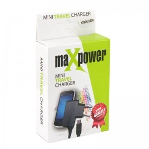 Nokia hálózati töltő adapter NOKIA 6101 / N8 / E51 2mm Maxpower fekete