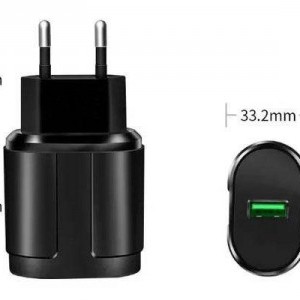 xExtreme Ampere Hálózati töltő adapter 18W 3A QC3.0 + Micro USB kábel fekete