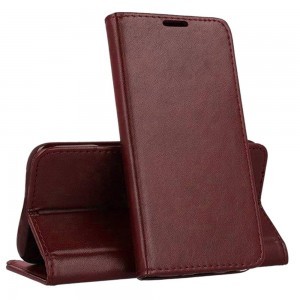 Xiaomi Redmi 9T / Poco M3 Eco Leather mágneses fliptok burgundy