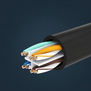 UTP hosszabbító kábel RJ45 Cat 6 FTP 1000Mbps internet kábel 0.5m fekete Ugreen (NW112 11278)