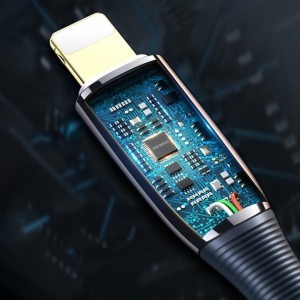USB Type-C - Lightning 18W kábel LED PD 2m fekete Dux Ducis K-IV Series