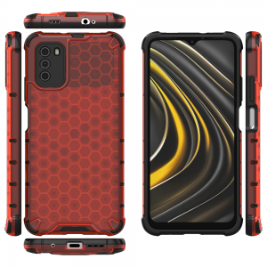Xiaomi Poco M3 Honeycomb armor TPU tok piros