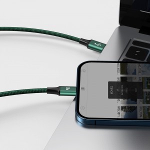 Micro USB Type-C - Lightning/ USB Type-C/ Micro USB kábel 1.5m zöld Baseus Rapid 3in1 (CAMLT-SC06)