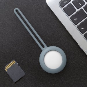 Flexibilis szilikon Apple AirTag tok kulcstartóra kék