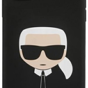 iPhone 11 Karl Lagerfeld KLHCN61SLKHBK Ikonik Karl's Head szilikon tok fekete