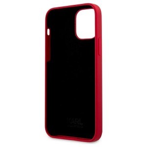 iPhone 12/ 12 Pro Karl Lagerfeld KLHCP12MSLKLRE Szilikon tok Stack Logo piros