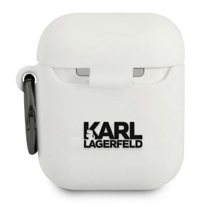 Karl Lagerfeld Ikonik KLACCSILKHWH AirPods 1/2 szilikon tok fehér