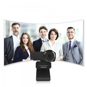 Ausdom Full HD 1080p Webkamera beépített mikrofonnal fekete (AW635)