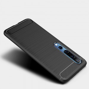 Carbon szénszál mintájú TPU tok Xiaomi Mi 10 Pro / Xiaomi Mi 10 fekete