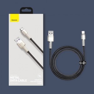 Baseus Cafule Metal nylon harisnyázott USB/ USB Type-C (10V / 4A) SCP kábel 40W 1m lila (CATJK-A05)