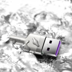 Baseus Cafule Metal nylon harisnyázott USB/ USB Type-C (10V / 4A) SCP kábel 40W 1m lila (CATJK-A05)