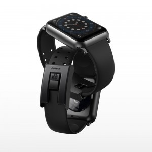 Baseus Slip-Thru óraszíj Apple Watch 3/4/5/6/7/8/SE 38/40/41 mm fekete (LBWSE-01)