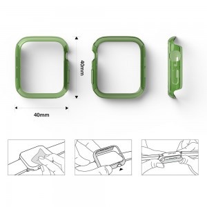 Ringke Slim Watch tok 2x Apple Watch 6 40mm / 5 40mm / 4 40mm / SE 40mm átlátszó + lila (S512R225)