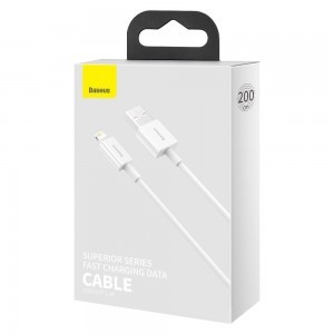 Baseus Superior USB - Lightning kábel 2.4A 2m fehér (CALYS-C02)