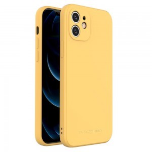 Wozinsky Color Case szilikon tok iPhone XR citromsárga