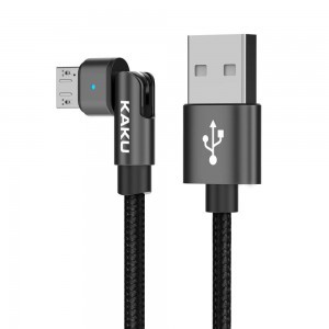 KAKU Angle 180° dönthető kábel USB - Micro USB 3A 1m fekete (KSC-465)