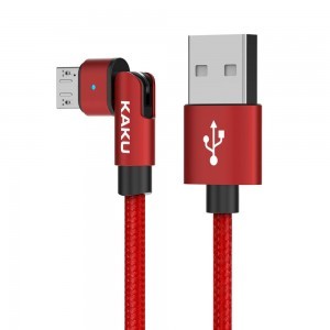 KAKU Angle 180° dönthető kábel USB - Micro USB 3A 1m piros (KSC-465)