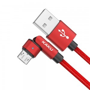 KAKU Angle 180° dönthető kábel USB - Micro USB 3A 1m piros (KSC-465)
