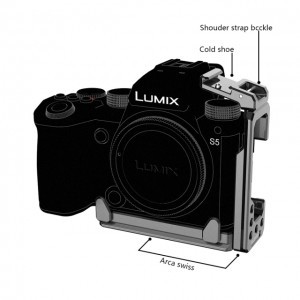 NICEYRIG L-bracket, L-konzol vakupapucs foglalattal Panasonic Lumix S5 kamerához (405)-7