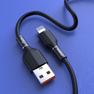 KAKU Alumínium Alloy USB - Lightning kábel 3.2A 1.2m kábel zöld
