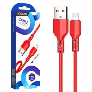 KAKU Alumínium Alloy USB - Lightning kábel 3.2A 1.2m kábel piros (KSC-452)