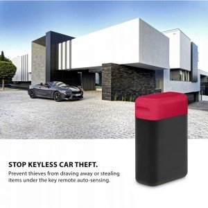 Tech-Protect V2 RFID blokkoló tok autó kulcshoz fekete/ piros