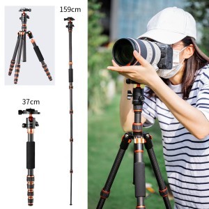 KF Concept BA225 karbon fényképező állvány, tripod gömbfejjel-5