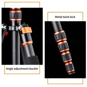 KF Concept BA225 karbon fényképező állvány, tripod gömbfejjel-4