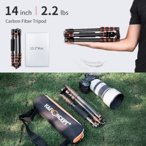 KF Concept BA225 karbon fényképező állvány, tripod gömbfejjel-8