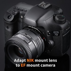 KF Concept NIK-EF PRO Nikon F bajonett adapter - Canon EF vázakra (KF06.448)-6