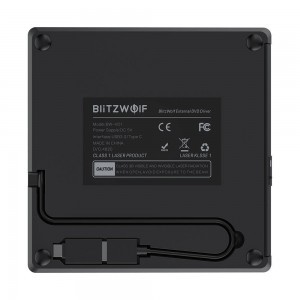 BlitzWolf BW-VD1 Külső CD/ DVD író USB 3.0 és USB Type-C fekete