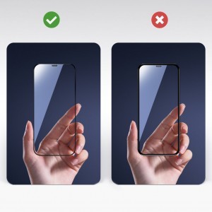 Joyroom Knight Series 2,5D KIjelzővédő üvegfólia iPhone 12/ 12 Pro fekete (JR-PF596)