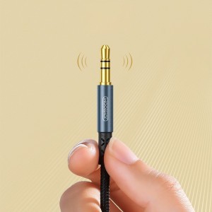 AUX 3.5mm mini jack audio kábel 1m fekete Joyroom (SY-10A1)