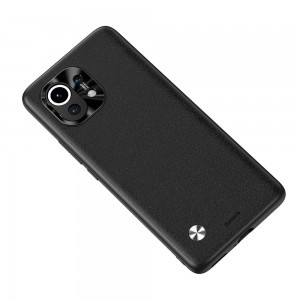 Xiaomi Mi 11 Baseus Alloy Leather tok kameravédelemmel fekete (WIXM11-01)