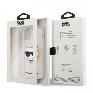 iPhone 12 / iPhone 12 Pro Karl Lagerfeld Choupette Head Glitter tok (arany)