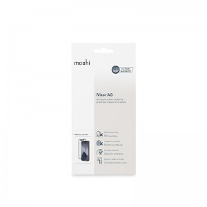 Moshi iVisor AG matt kijelzővédő fólia iPhone 12 Mini (fekete kerettel)
