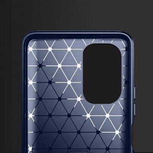 Carbon szénszál mintájú TPU tok Xiaomi Poco F3 kék